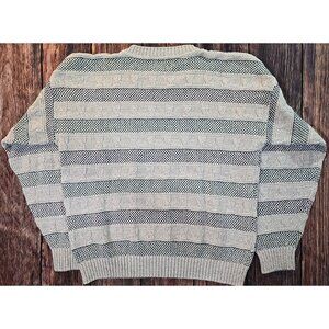 Peconic Bay Traders Vtg Sweater Cable Knit 100% Cotton Pullover USA Made Men's L